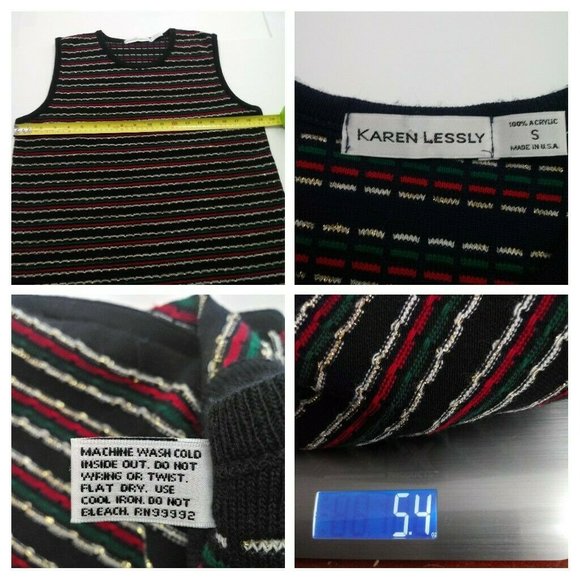 Vintage Karen Lessly Christmas Sweater Vest Small - Picture 11 of 14